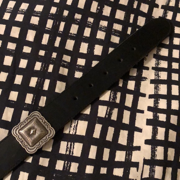 Western Style Black Leather Belt main image 9